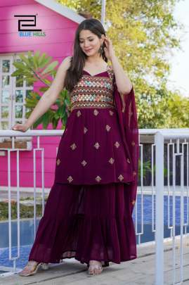 FESTIVAL - READY TOP BOTTOM DUPATTA WITH EMBROIDERY WORK