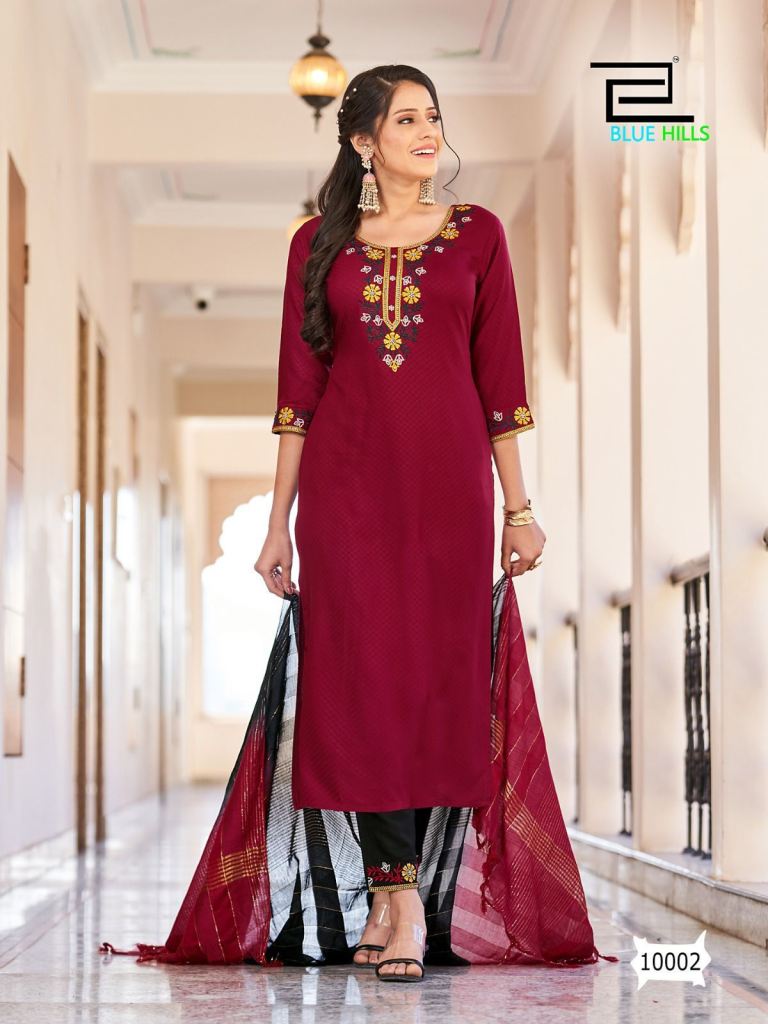 Buy SKYWALK-READY TO WEAR VISCOSE DOBBY WITH EMBROIDERY WORK at INR ...