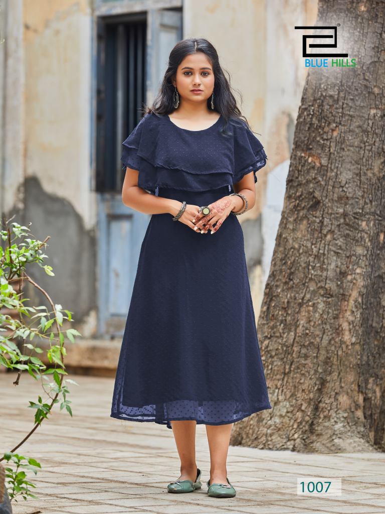 Party Wear Indo Western Dress - Imperial Navy Blue Jacket Style Dress –  Empress Clothing