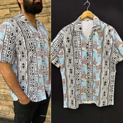 ALLURING TEXTURED PRINTED SHIRT FOR MEN