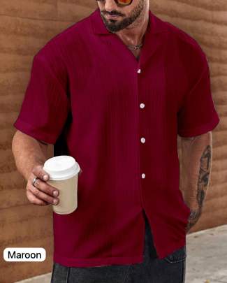 ASTONISHING MAROON SOFT FABRIC SHIRT FOR MEN