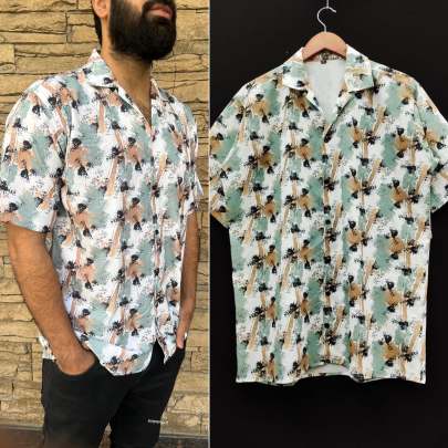AWESOME TEXTURED PRINTED SHIRT FOR MEN