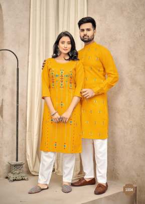 COTTON FOIL PRINT COUPLE MATCHING OUTFIT 