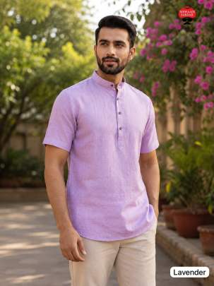Cotton Linen Kurta, Mandarin Collar Kurta