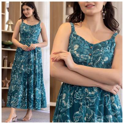Sleeveless ruffle summer dress