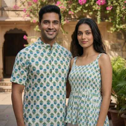 Couple Goals Outfit Matching Summer Kurta & Top