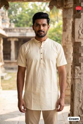 Cream festival kurta wholesale