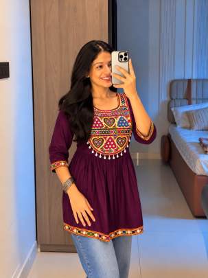 Dandiya nights special short kurti 2026