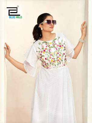 Double Layer Sleeves Pattern Gown For Women