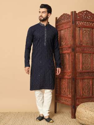 Embroidery ethnic Wear Men Kurta