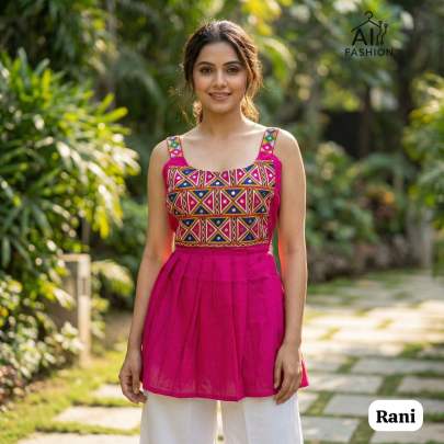 Navratri Ethnic sleeveless tops for women 