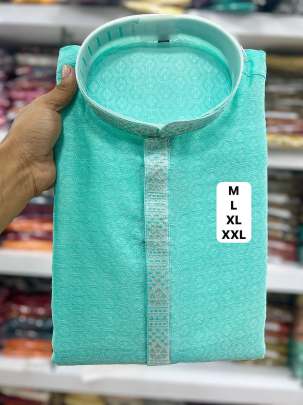 FANTABULOUS RAMA DOUBLE PATTI NECK KURTA PYJAMA FOR MEN