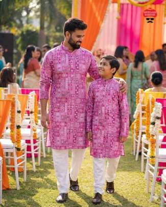 Father Son Matching Kurta Set
