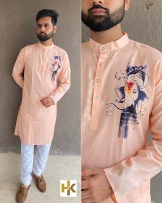 GANPATI SPECIAL - COTTON GANPATI PRINTED KURTA SET