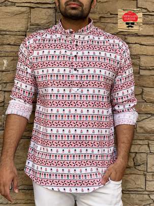 LEO - MENS COTTON SHORT KURTA BY MEWAADI SARDAR