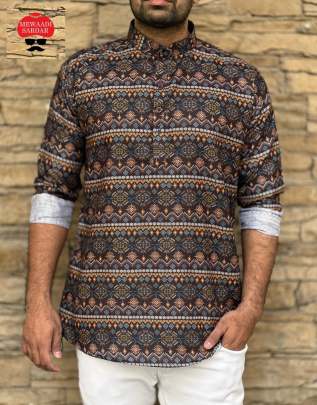 LEO - MENS COTTON SHORT KURTA BY MEWAADI SARDAR