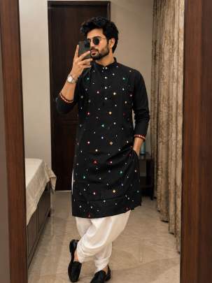Black Latest Navratri Kurta 