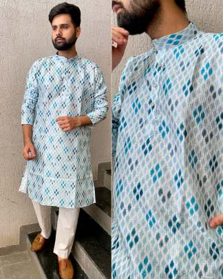 MANYAVAR-PURE BANGLORI SILK CROCHET WORK KURTA-PAJAMA SET