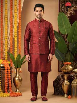 Maroon indo western kurta set supplier