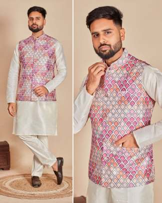 Men's festive kurta jacket set
