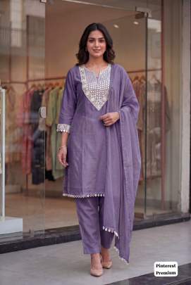 Patel color Heavy Embroidery and Real Mirror Work kurti sets 