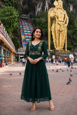 Perfect Gown for festive celebrations, family functions, temple visits, parties, and ethnic occasions.