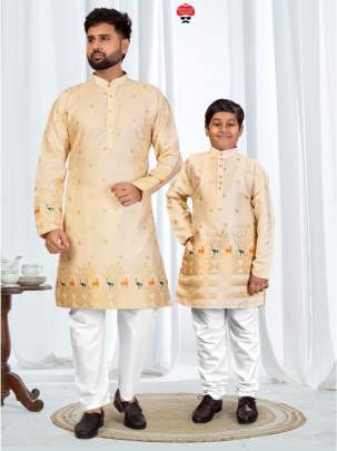 Premium silk kurta with jacquard