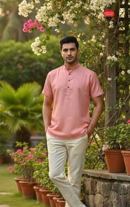 Printed Cotton Kurta for Men