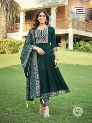 QUEEN 3.0 - RAYON TOP BOTTOM DUPATTA 3 PIECE SET