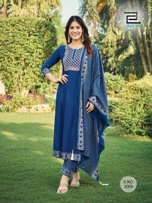 QUEEN 3.0 - RAYON TOP BOTTOM DUPATTA 3 PIECE SET