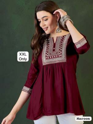 Rayon short tops for women 