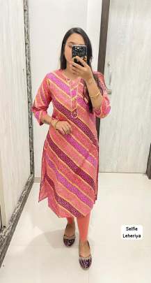 SELFIE LEHARIYA - WOMENS COTTON PRINTED KURTIS