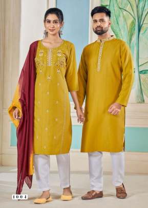 SOUL MATES FESTIVAL - PURE VISCOSE EMBROIDERED COUPLE COMBO SET