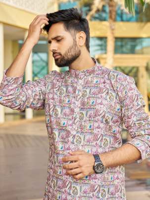 Stylish Printed Kurta For Men