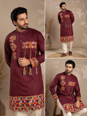 Traditional Mirror Work Kurta for Men | Navratri Garba Special