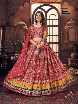 UTSAV 2 - READY TO WEAR HEAVY COTTON SATIN LEHENGA-BLOUSE DUPATTA SET