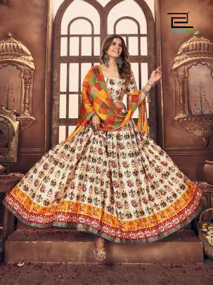 UTSAV 2 - READY TO WEAR HEAVY COTTON SATIN LEHENGA-BLOUSE DUPATTA SET