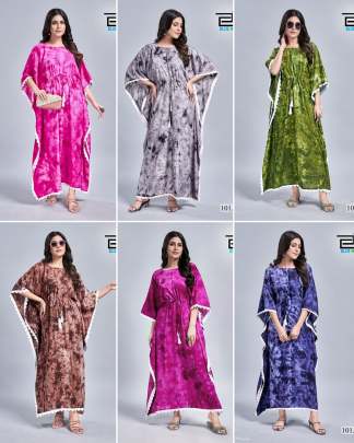 Long Print Kaftan Dress