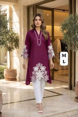 Most Trending new latest design Flair A-Line Kurti with pant