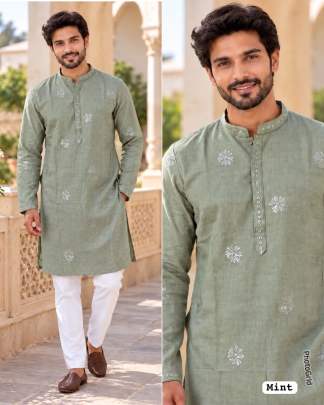 embroidered kurta wholesale, premium linen ethnic wear