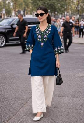fancy embroidered kurti wholesaler