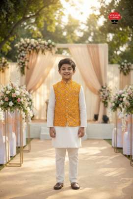 kids Haldi & wedding wear kurta koti set