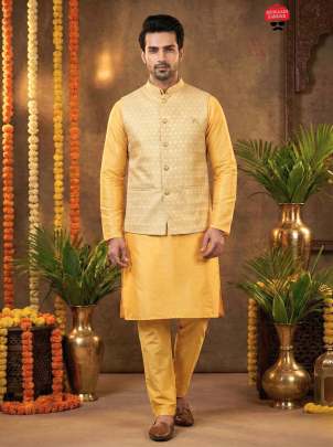 ready made haldi special kurta koti set