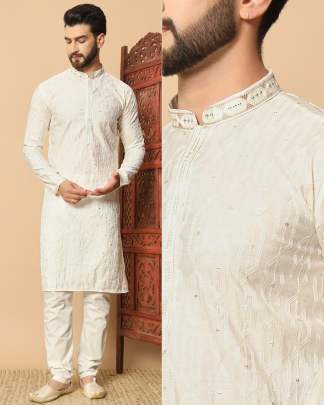 white  ethnic Men Kurta